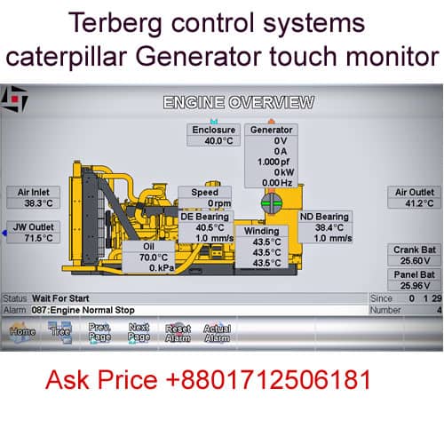 Terberg control systems caterpillar Generator touch monitor