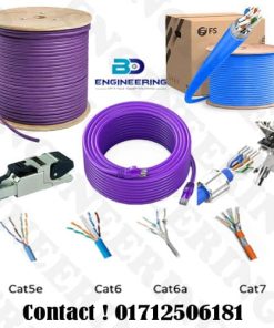 CAT6A CAT7 SFTP Shielded Cable 0.57mm 23AWG 8 Core & RJ45 Connector