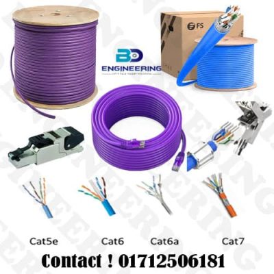 CAT6A CAT7 SFTP Shielded Cable 0.57mm 23AWG 8 Core & RJ45 Connector